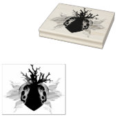 Cuore e coralli rubberstempel (Gestempeld)