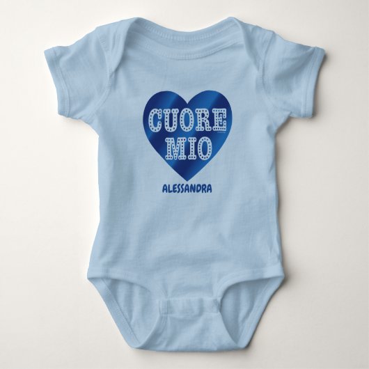 Cuore Mio Blauw Baby Bodysuit (Voorkant)