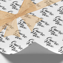 Cuore Mio (Mijn hart) Chic Zwarte Script Herhaling