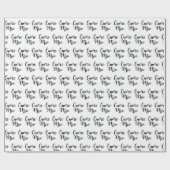 Cuore Mio (My heart) Chic Black Script Repeat Cadeaupapier (Vlak)