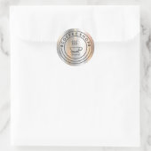 Cup Cafe Zakelijke Koffiewinkel Ronde Sticker (Tas)