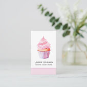 Cup Cake Bakkerij | Baker Chef Catering OF Code Visitekaartje (Staand voorkant)