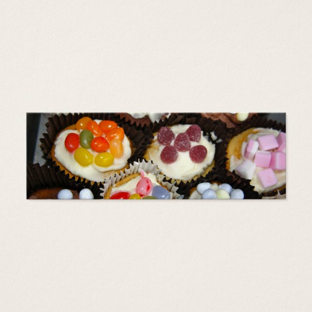 Cup Cake Bladwijzer Visitekaartjes (Voorkant)