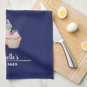 Cup Cakes En Vruchten Aquarel Theedoek (Quarter Fold)