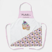 Cup Cakes En Vruchten Waterverf Schort (Voorkant)