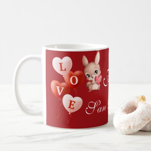 Cup Coffee Mug Valentine's Day Koffiemok (Met donut)