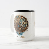 Cup Cover Design Special Tweekleurige Koffiemok (Voorkant links)