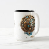 Cup Cover Design Special Tweekleurige Koffiemok (Voorkant rechts)