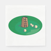 Cup en Dice Game Napkins Servet (Voorkant)