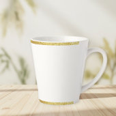 Cup for latte coffee with edges mok