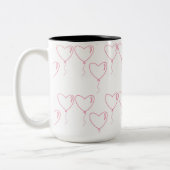 Cup harten Valentijnsdag cadeau Tweekleurige Koffiemok (Links)