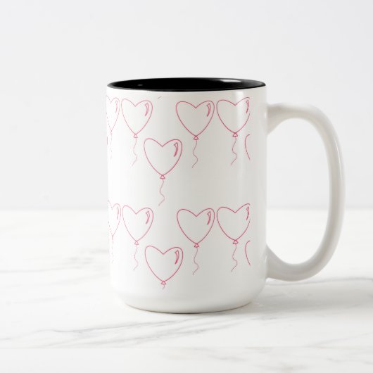 Cup harten Valentijnsdag cadeau Tweekleurige Koffiemok (Rechts)