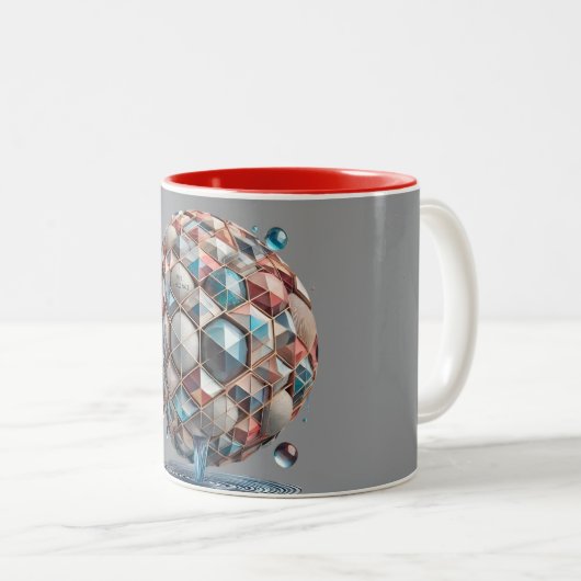 Cup Hoesje Design Special Tweekleurige Koffiemok (Voorkant rechts)