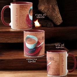 Cup Lepel Typografie Embedded Word Cloud Custom Mok