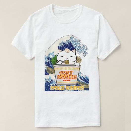 Cup Noodle Ramen Cat T-shirt (Design voorkant)