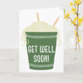 Cup Noodles Custom Get Well Soon Kaart (Gele Bloem)