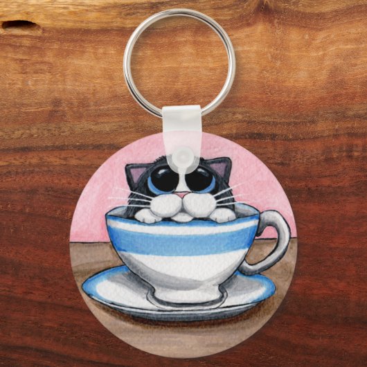 Cup O Kat Sleutelhanger (Voorkant)