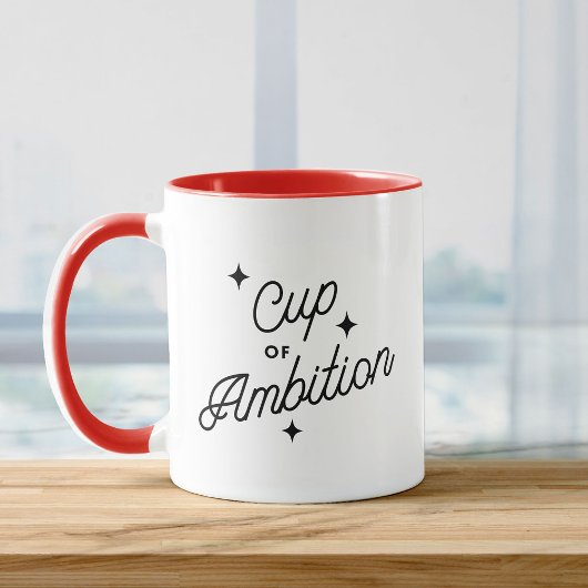 Cup of Ambition Nieuwe Baan Schattigee Promotie Mo Mok