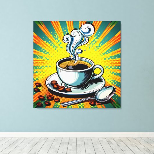 Cup of Coffee Canvas Wall Art (Insitu (Houten vloer))