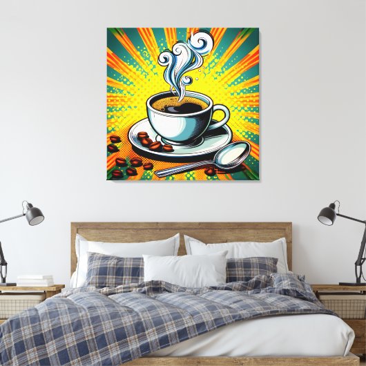 Cup of Coffee Canvas Wall Art (Insitu (Slaapkamer))