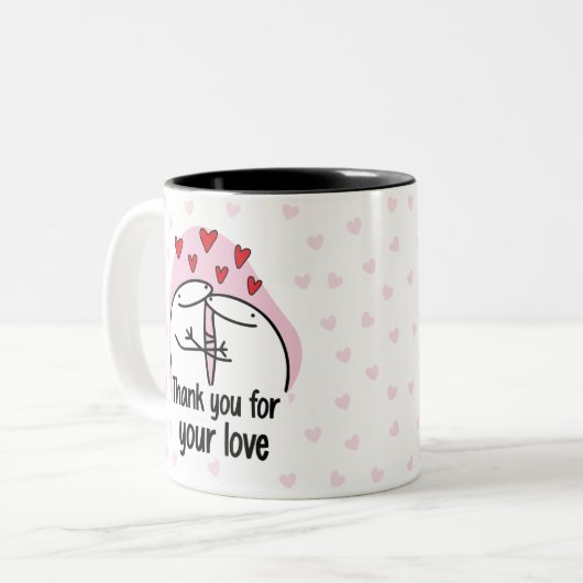 Cup of coffee, Florck Valentine's Day Tweekleurige Koffiemok (Voorkant links)