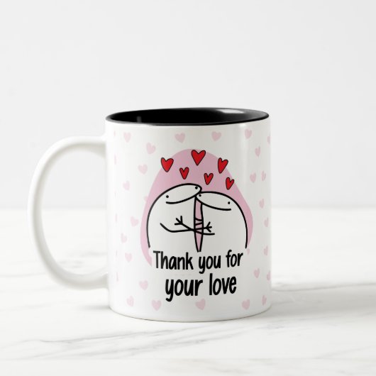 Cup of coffee, Florck Valentine's Day  Tweekleurige Koffiemok (Links)