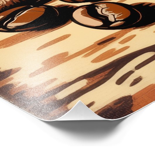 Cup of coffee foto afdruk (Hoek)