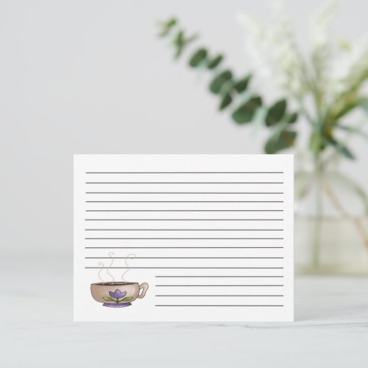 Cup of Coffee Recipe Card Briefkaart (Staand voorkant)
