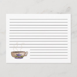 Cup of Coffee Recipe Card Briefkaart