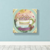 Cup of Flowers-2 Canvas (Insitu (Houten vloer))