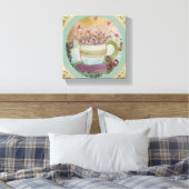 Cup of Flowers-2 Canvas Afdruk (Insitu (Slaapkamer))