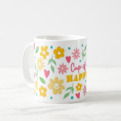 Cup of Happy Floral Coffee Mug Koffiemok (Voorkant links)