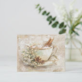 Cup of hot chocolate feestdagenkaart (Staand voorkant)