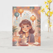 Cup of Joy Kaart (Gele Bloem)