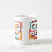 "Cup of Joy" Kleurenblok Kleur Koffie Mok (Center)
