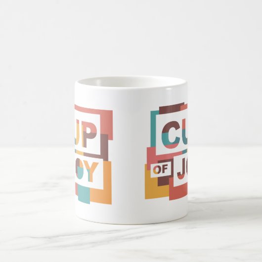 "Cup of Joy" Kleurenblok Kleur Koffie Mok (Center)