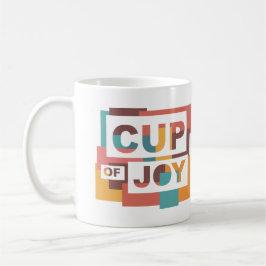 "Cup of Joy" Kleurenblok Kleur Koffie Mok