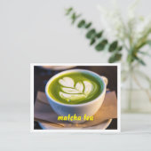 Cup of Matcha Tea Photo Briefkaart (Staand voorkant)