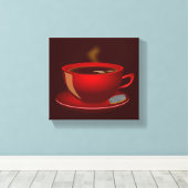 Cup_of_tea_Vector_Clipart TEA COFFEE Red Mok Canvas Afdruk (Insitu (Houten vloer))