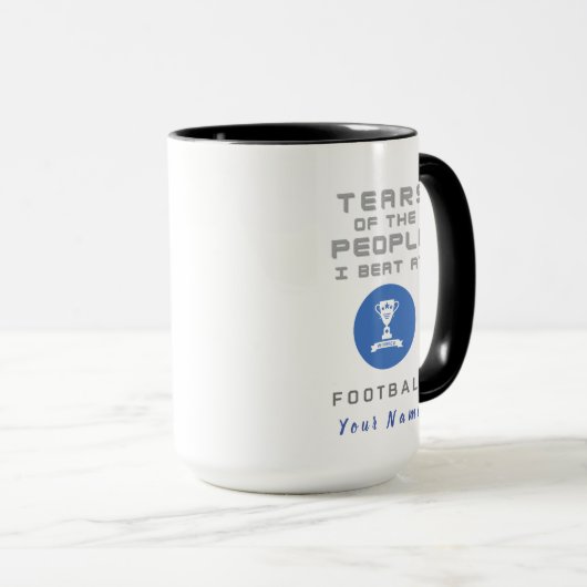 "Cup of Tears"Grappige aangepaste Mok voor Footbal (Voorkant rechts)