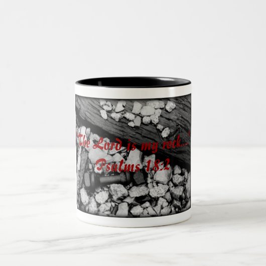 Cup - Psalms 18:2 Tweekleurige Koffiemok (Center)