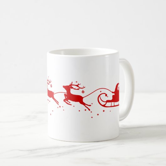 Cup Reindeers and Santa Claus Koffiemok (Voorkant rechts)