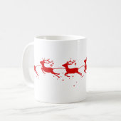 Cup Reindeers and Santa Claus Koffiemok (Voorkant links)