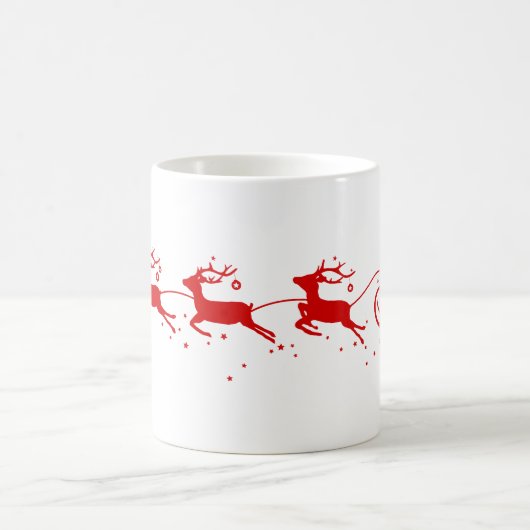 Cup Reindeers and Santa Claus Koffiemok (Center)