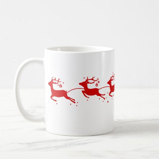 Cup Reindeers and Santa Claus Koffiemok (Links)