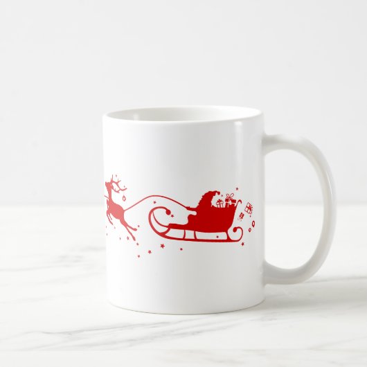 Cup Reindeers and Santa Claus Koffiemok (Rechts)