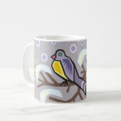 Cup - Winterscène met Cute Bird Koffiemok (Voorkant links)