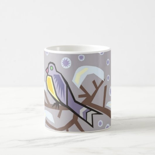 Cup - Winterscène met Cute Bird Koffiemok (Center)