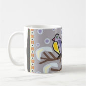 Cup - Winterscène met Cute Bird Koffiemok (Links)