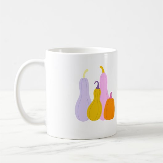 Cup with colorful pumpkins koffiemok (Links)